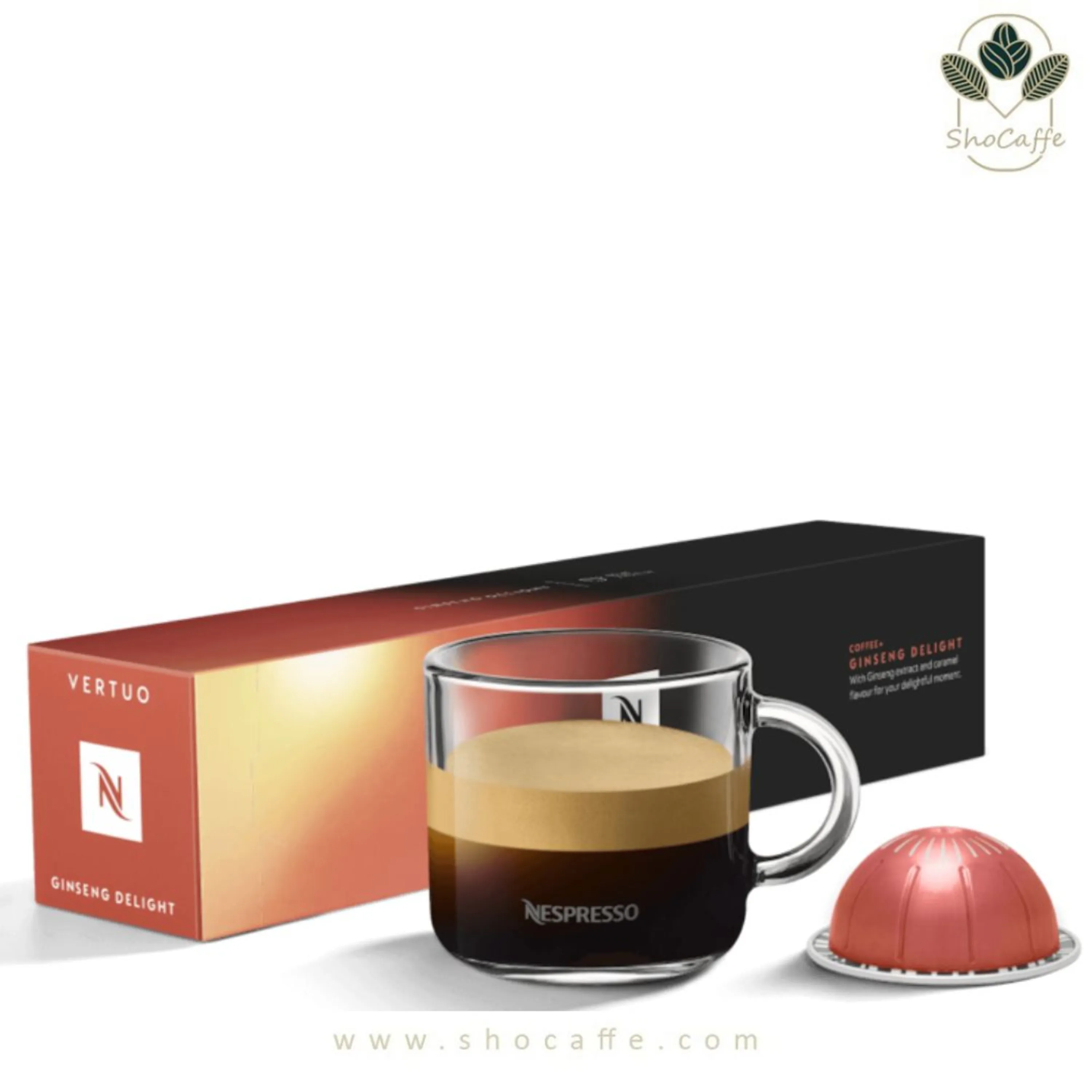 کپسول قهوه نسپرسو ورتو جنسینگ Double Espresso Ginseng Delight